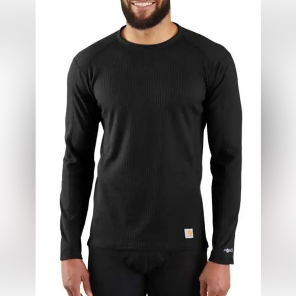 Carhartt mens base Force Midweight thermal black shirt size medium - Picture 1 of 7
